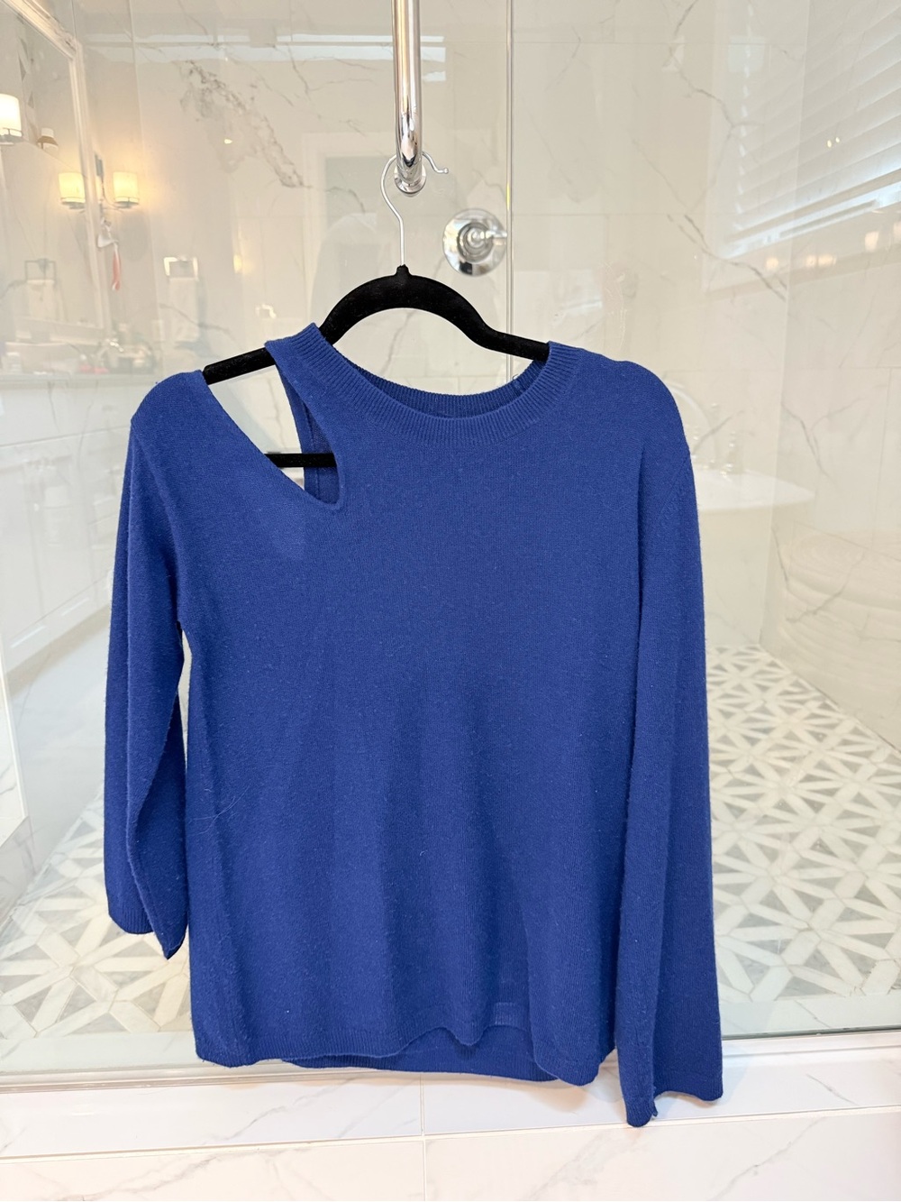 ALC Cutout Royal Blue wool and cashmere Sweater